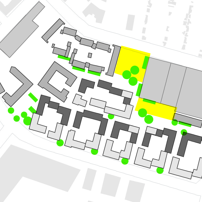 KV SPÅRVÄGEN, Malmö. Ansvarig exploatör, fastighetsutveckling och urban design för 500 bostäder. Samarbete med R/E/D research environment design London, Arken samt LTH för klimatsmart gestaltning av kvarteret som helhet.